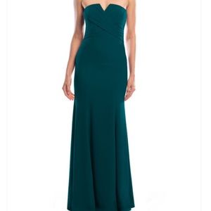 Green Strapless Gown